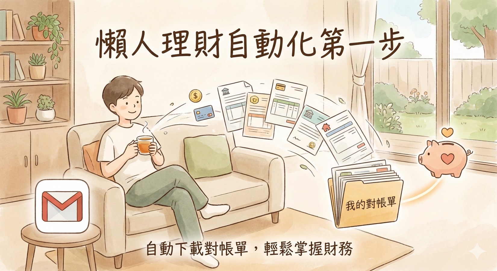 懶人理財自動化第一步：用 gmail-statement-fetcher 自動下載所有對帳單